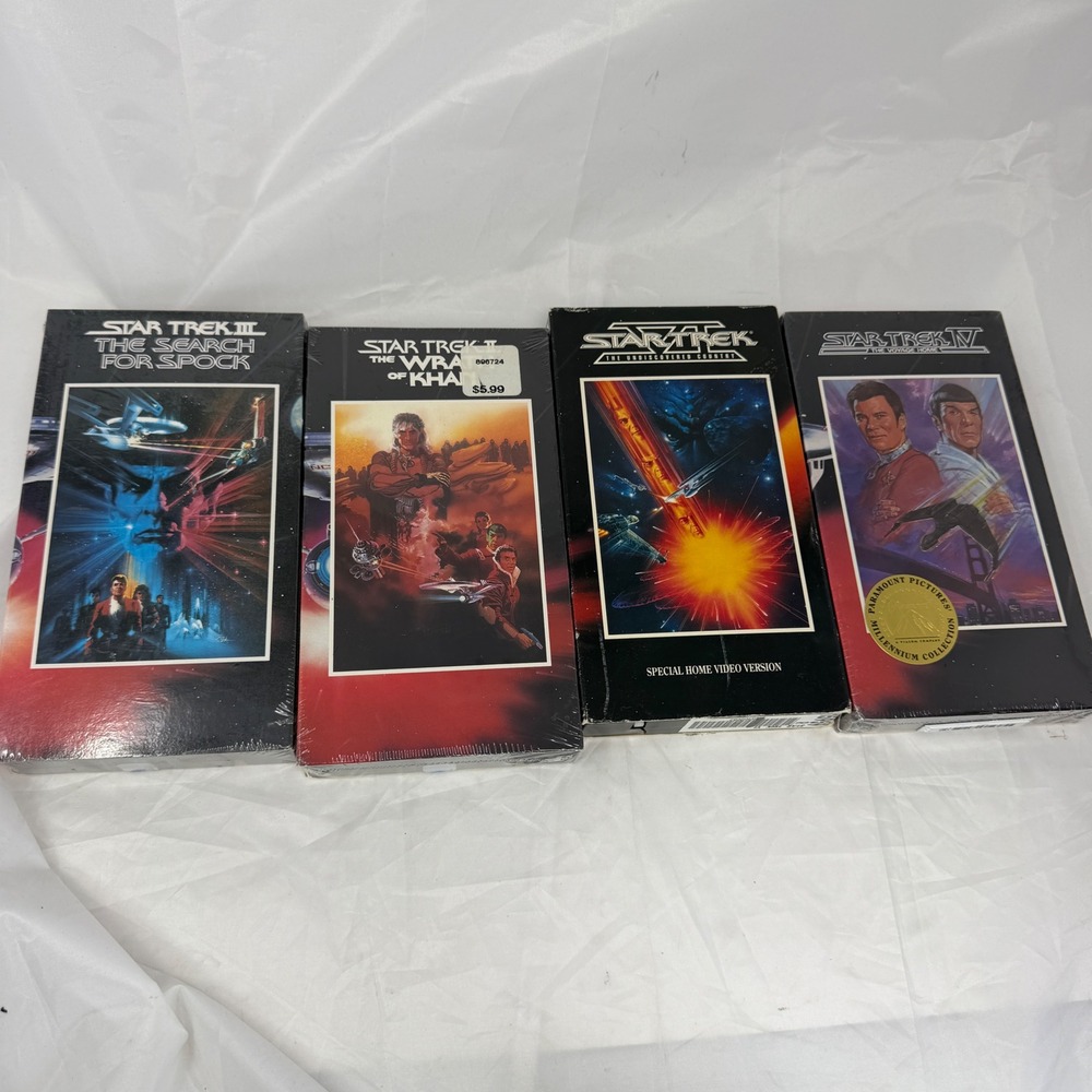 Star Trek VHS Lot II III IV VI Wrath of Khan Search for Spock Voyage Home 4 Tape